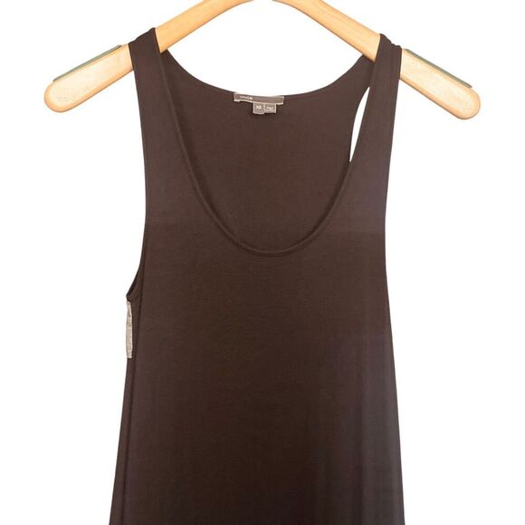 VINCE Sleeveless Soft Modal Jersey Chambray Back Maxi Tank Dress - Picture 4 of 12